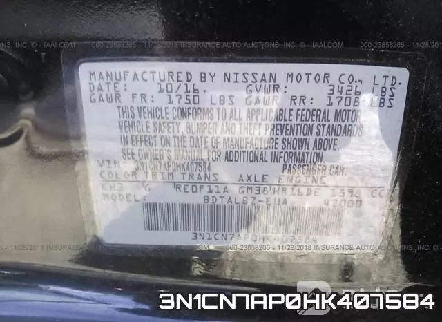 3N1CN7AP0HK407584 фото 10