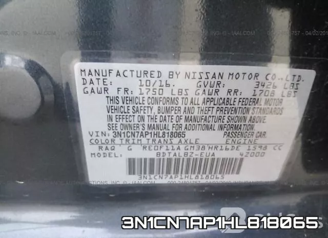 3N1CN7AP1HL818065 фото 10