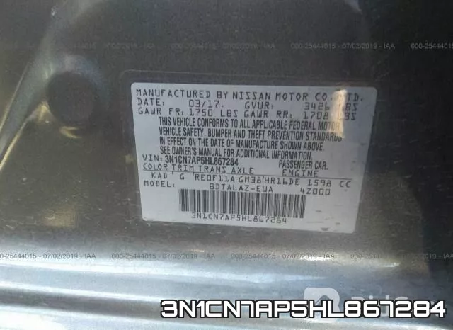 3N1CN7AP5HL867284 фото 10