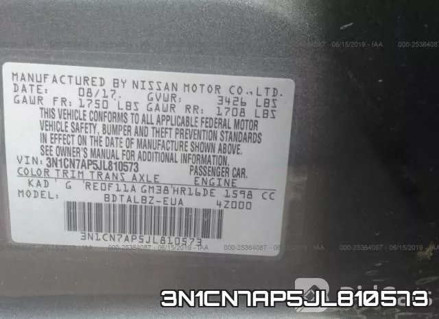 3N1CN7AP5JL810573 фото 10
