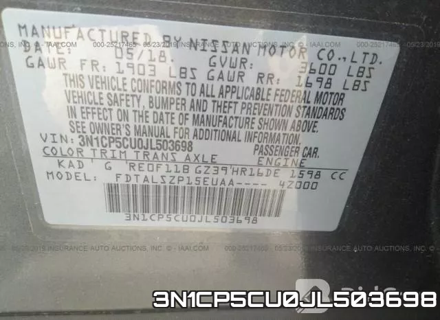 3N1CP5CU0JL503698 фото 10