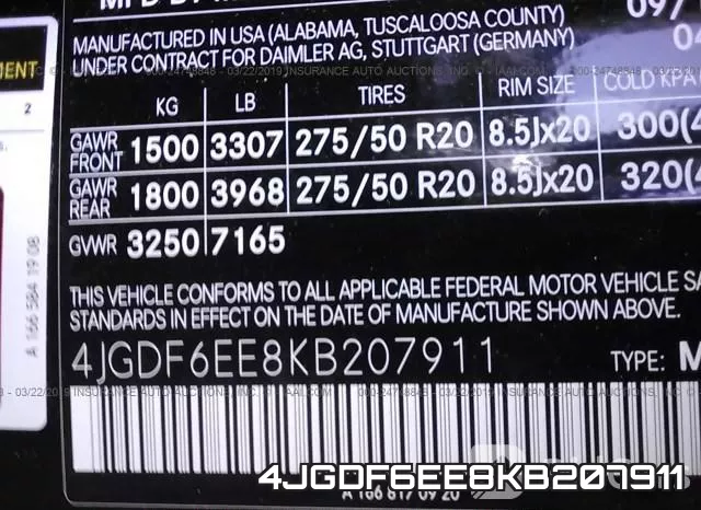 4JGDF6EE8KB207911 фото 10