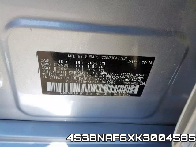 4S3BNAF6XK3004585 фото 2