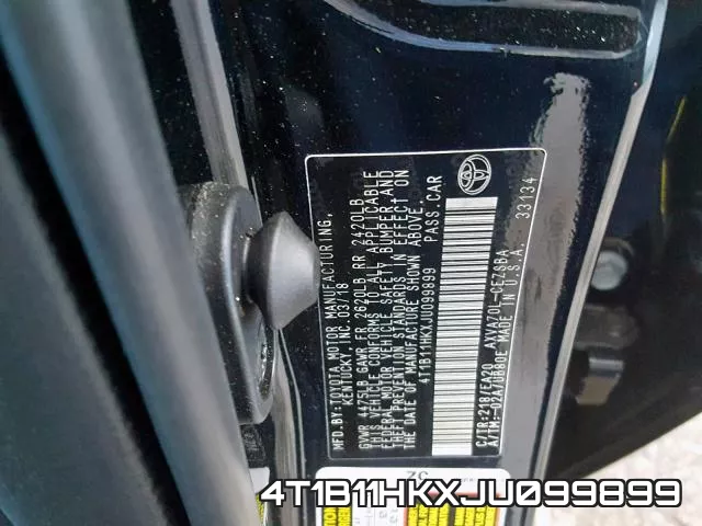 4T1B11HKXJU099899 фото 2
