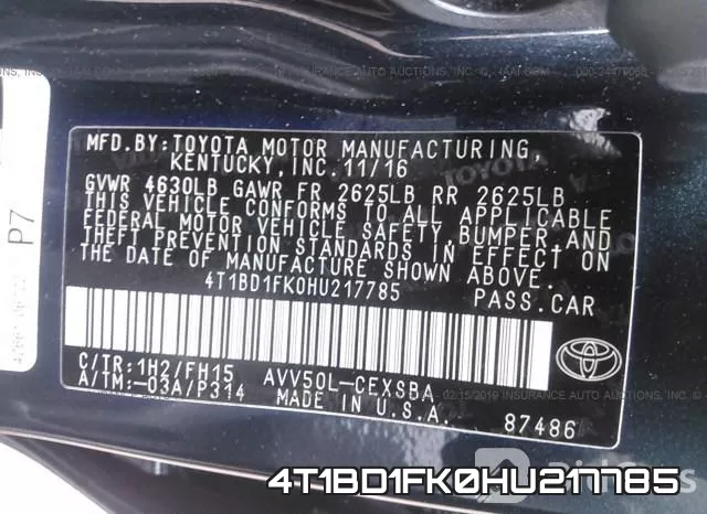 4T1BD1FK0HU217785 фото 10
