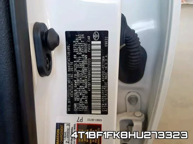 4T1BF1FK8HU273323 фото 2