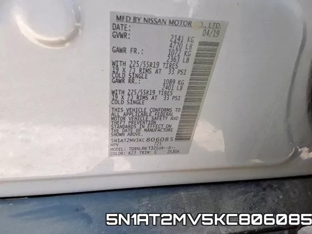 5N1AT2MV5KC806085 фото 2