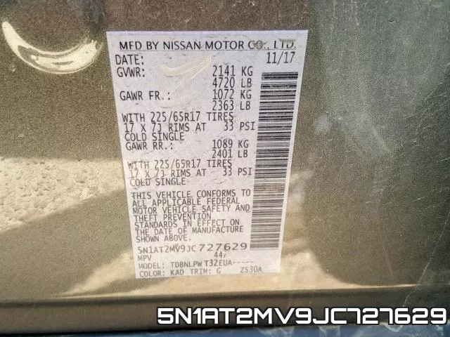 5N1AT2MV9JC727629 фото 2