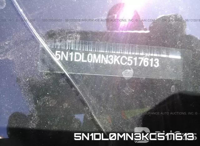 5N1DL0MN3KC517613 фото 10