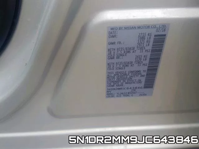 5N1DR2MM9JC643846 фото 2