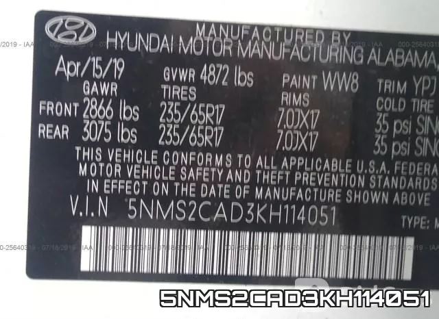 5NMS2CAD3KH114051 фото 10