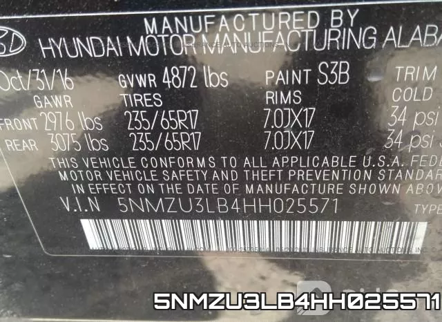5NMZU3LB4HH025571 фото 10