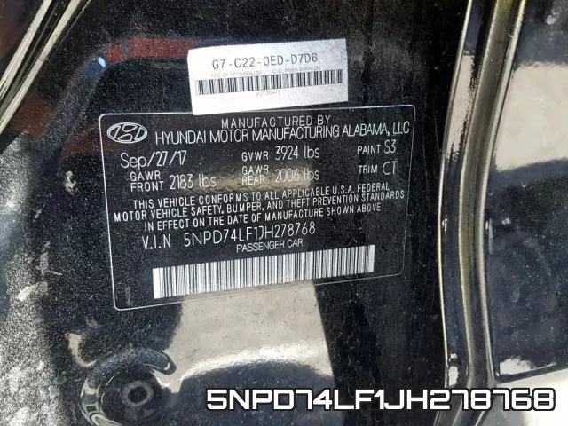 5NPD74LF1JH278768 фото 2