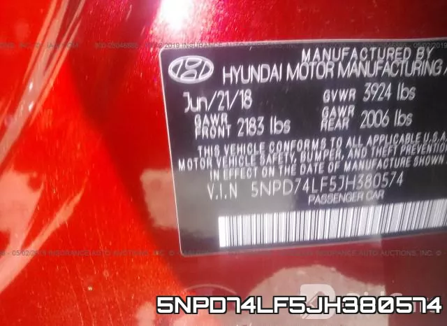 5NPD74LF5JH380574 фото 10