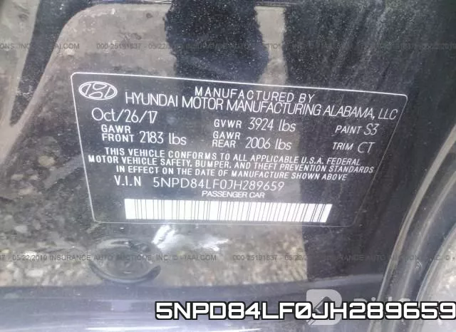 5NPD84LF0JH289659 фото 10