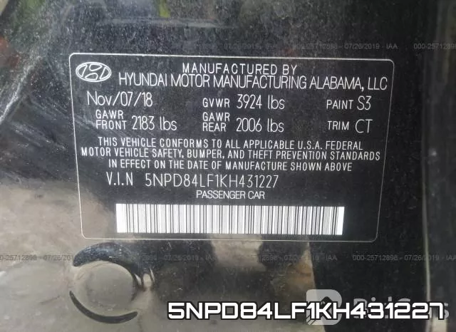 5NPD84LF1KH431227 фото 10
