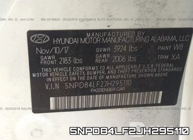 5NPD84LF2JH295110 фото 10
