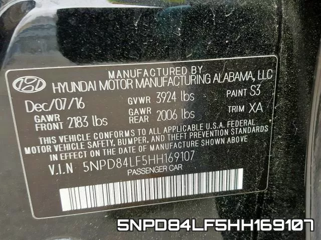 5NPD84LF5HH169107 фото 2