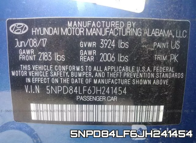 5NPD84LF6JH241454 фото 10
