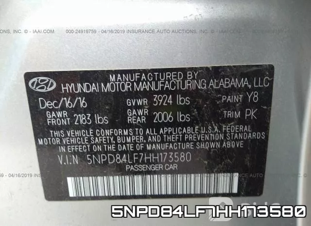5NPD84LF7HH173580 фото 10