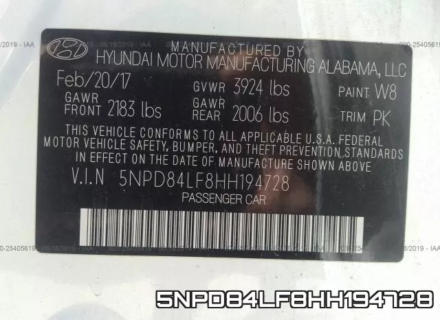 5NPD84LF8HH194728 фото 10