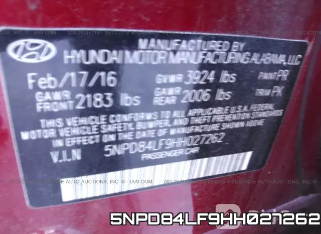 5NPD84LF9HH027262 фото 10