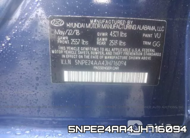 5NPE24AA4JH716094 фото 10