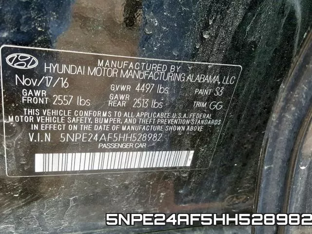 5NPE24AF5HH528982 фото 2