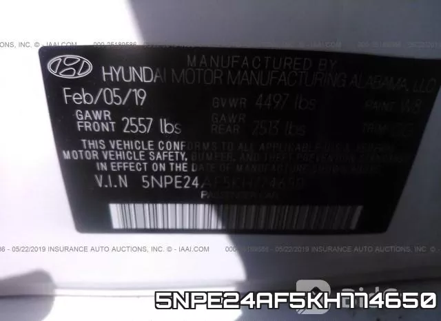 5NPE24AF5KH774650 фото 10