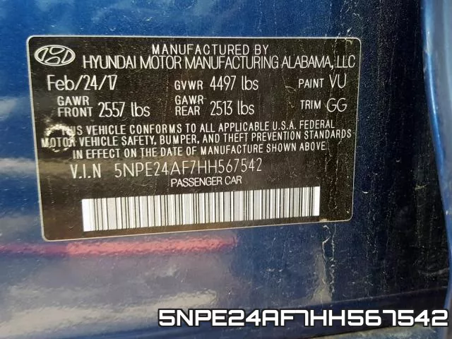 5NPE24AF7HH567542 фото 2