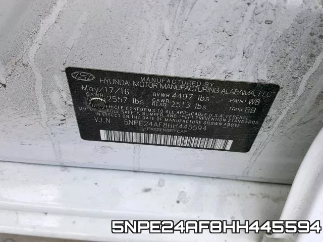 5NPE24AF8HH445594 фото 2