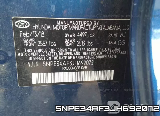 5NPE34AF3JH692072 фото 10
