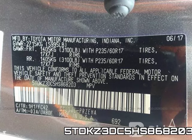 5TDKZ3DC5HS868203 фото 10