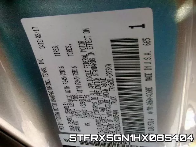 5TFRX5GN1HX085404 фото 2