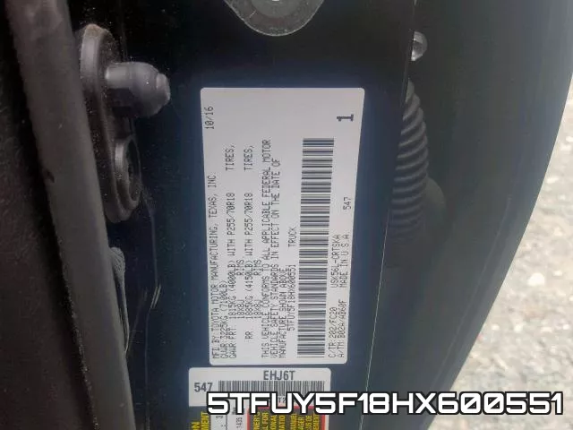 5TFUY5F18HX600551 фото 2