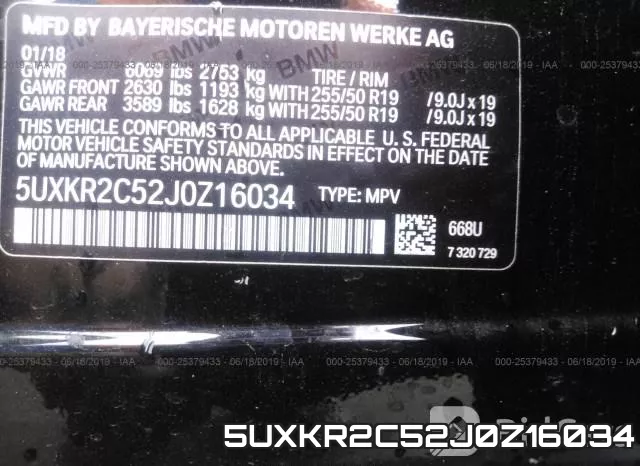 5UXKR2C52J0Z16034 фото 10