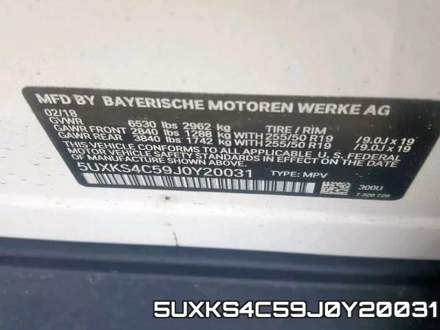 5UXKS4C59J0Y20031 фото 2