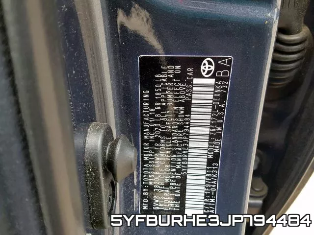 5YFBURHE3JP794484 фото 2