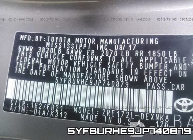 5YFBURHE9JP740879 фото 10