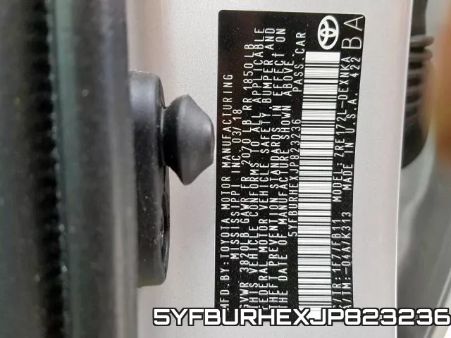 5YFBURHEXJP823236 фото 2