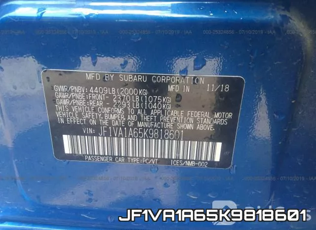 JF1VA1A65K9818601 фото 10