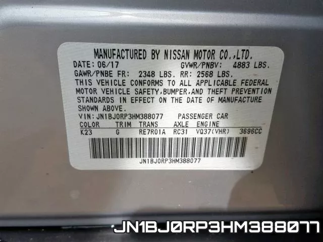 JN1BJ0RP3HM388077 фото 2