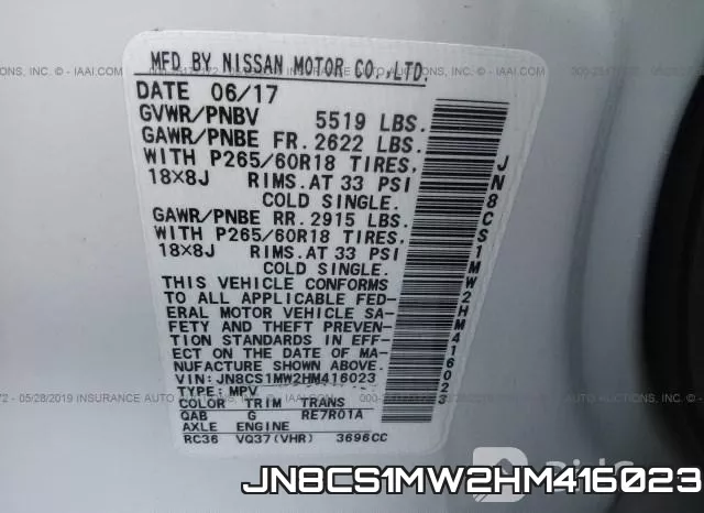 JN8CS1MW2HM416023 фото 10