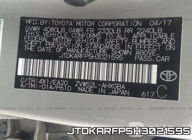 JTDKARFP5H3021595 фото 10