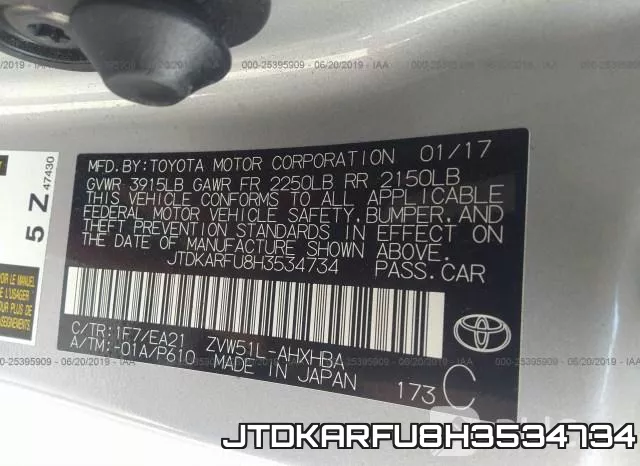 JTDKARFU8H3534734 фото 10