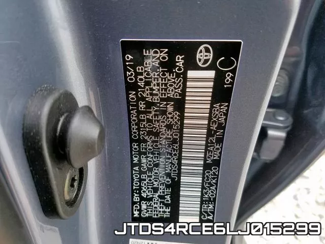 JTDS4RCE6LJ015299 фото 2
