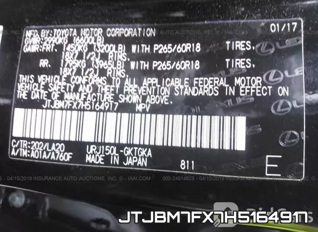 JTJBM7FX7H5164917 фото 10