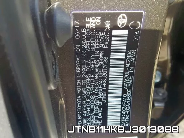 JTNB11HK8J3013088 фото 2