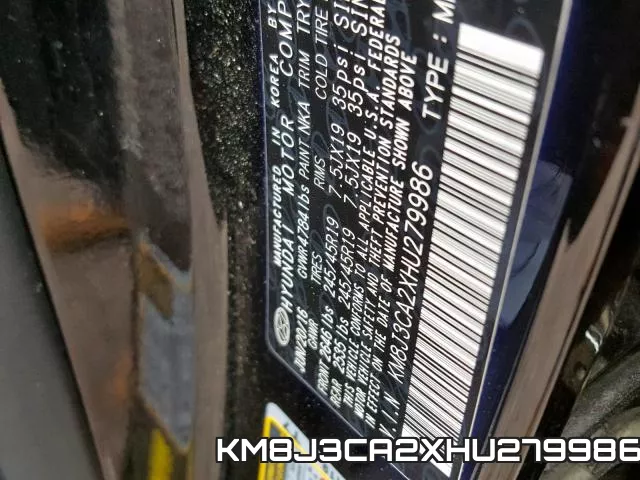 KM8J3CA2XHU279986 фото 2