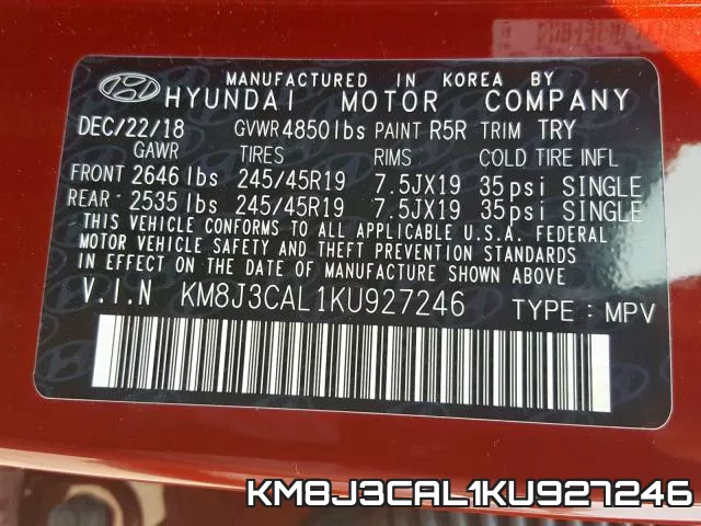 KM8J3CAL1KU927246 фото 2